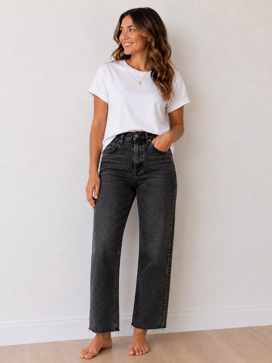 Denim Forum Denim - Denim Forum Arlington High Rise Straight Jeans